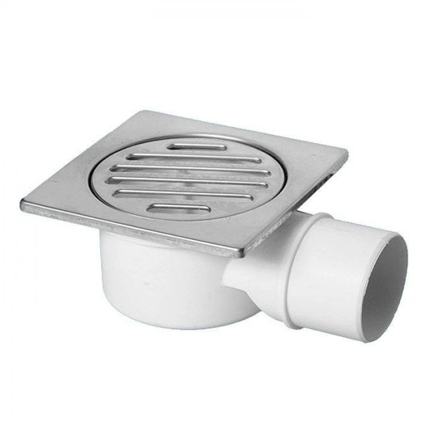 Трап напольный ф50 10х10 горизонтальный McAlpine MRFG4