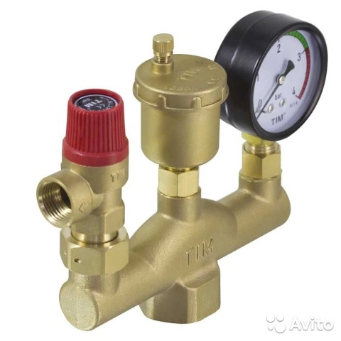 Группа безопасности котла стандарт TIM JH-1025 (Эконом)