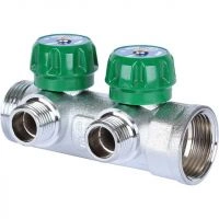 Коллектор регулирующий STOUT 1, 2 отвода 1/2 плоское уплотнение SMB-6849-011202