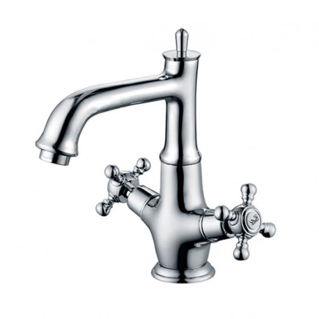 Смеситель двухвентильный высокий носик для умывальника (раковины) хром GANZER KONSTANTIN GZ 09013