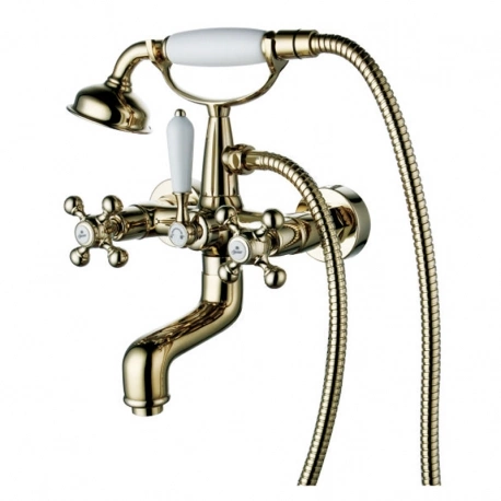 Смеситель двухвентильный для ванны золото GANZER KONSTANTIN GZ 09032E  GZ 09032E