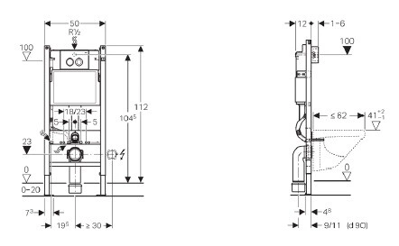 Инсталляция для унитаза Geberit Duofix 458.124.21.1 Инсталляция для унитаза Geberit Duofix 458.124.21.1