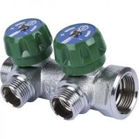 Коллектор регулирующий STOUT 3/4, 2 отвода 1/2 плоское уплотнение SMB-6849-341202