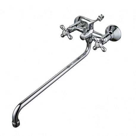 Смеситель двухвентильный для ванны длинный носик GANZER SATI GZ 13041