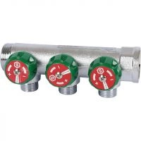 Коллектор регулирующий STOUT 3/4, 3 отвода 1/2 плоское уплотнение SMB-6849-341203