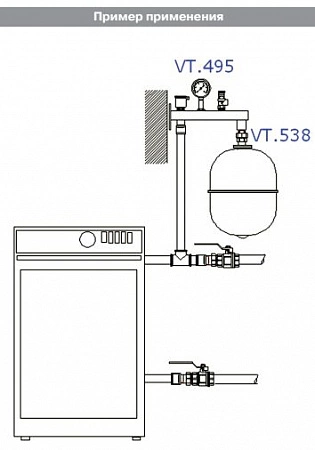 Группа безопасности расширительного бака Valtec 0-10 бар VT.495.0.0