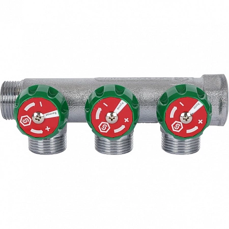 Коллектор регулирующий STOUT 3/4, 3 отвода 3/4 ЕК SMB-6850-343403