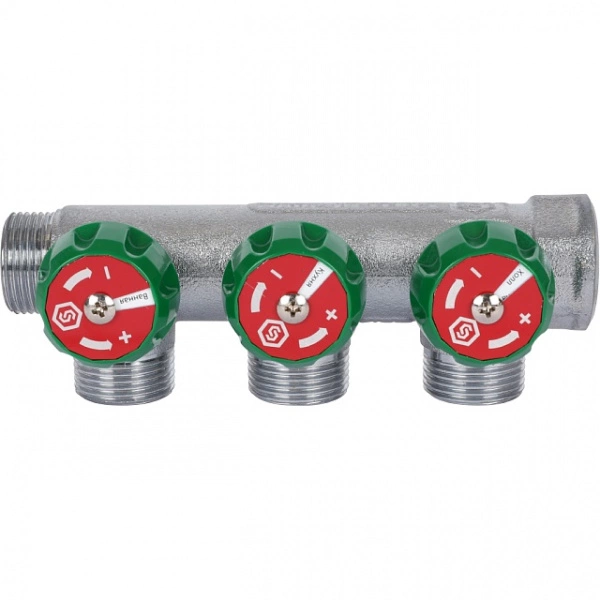 Коллектор регулирующий STOUT 3/4, 3 отвода 3/4 ЕК SMB-6850-343403