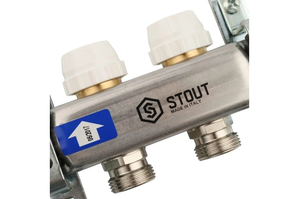 Коллектор из нержавеющей стали без расходомеров STOUT SMS 0922