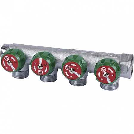 Коллектор регулирующий STOUT 3/4, 4 отвода 3/4 ЕК SMB-6850-343404