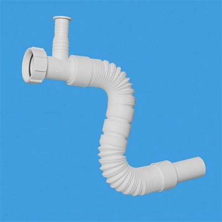 Труба гофрированная раздвижная  с адаптером для слива бытовой техники (L460-1000мм) 1 1/4"г - 32  McAlpine MRMF1W