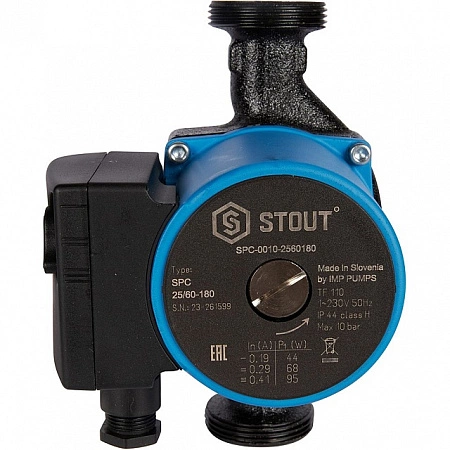 Насос циркуляционный STOUT 25/60-180 SPC-0010-2560180