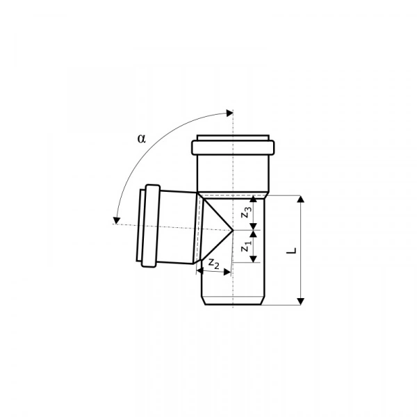 Канализационный тройник 87° Ostendorf Канализационный тройник 87° Ostendorf