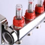 Коллекторная группа из нержавеющей стали с расходомерами Valtec, 1" х евроконус 3/4"