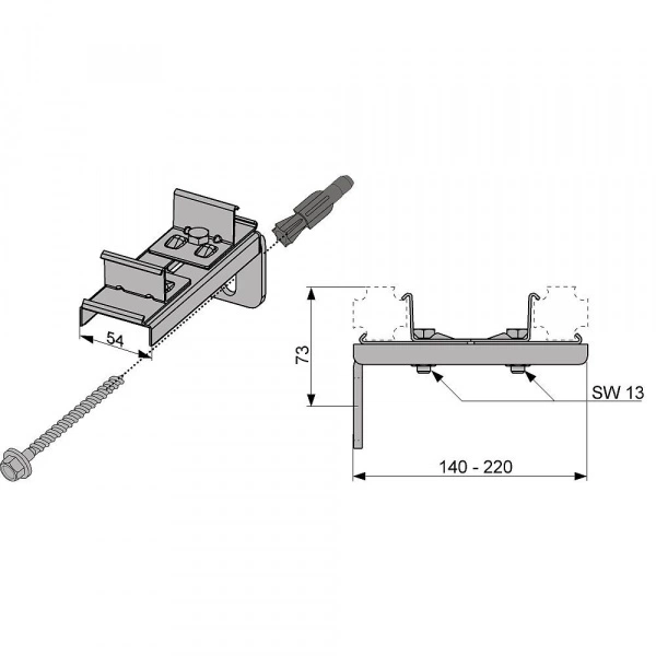 Крепление двойное WB 90311