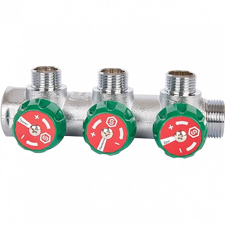 Коллектор регулирующий STOUT 3/4 , 3 отвода 1/2 SMB-6850-341203