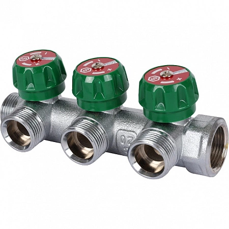 Коллектор регулирующий STOUT 3/4, 3 отвода 3/4 ЕК SMB-6850-343403