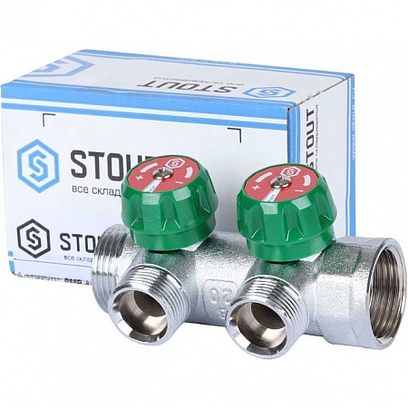 Коллектор регулирующий STOUT 1, 2 отвода 3/4 ЕК SMB-6850-013402