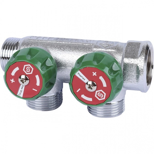 Коллектор регулирующий STOUT 3/4, 2 отвода 3/4 ЕК SMB-6850-343402