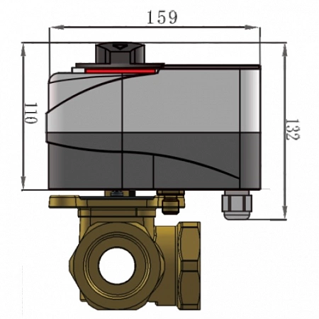 Сервопривод для трех-ходового распределительного крана Zeissler 230v 120s 3-х точечный M050101DAB M030101DAB