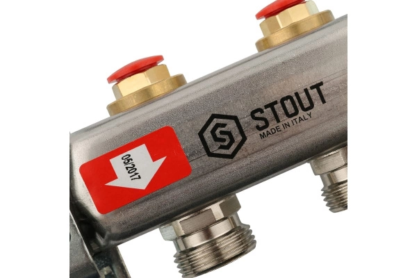 Коллектор из нержавеющей стали без расходомеров STOUT SMS 0922