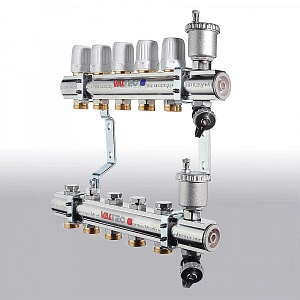 Коллекторная группа латунь в сборе  Valtec, 1" х евроконус 3/4"