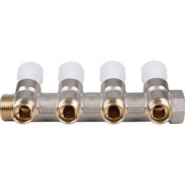 Коллектор распределительный STOUT 3/4 , 4 отвода 1/2 SMB 6851 341204