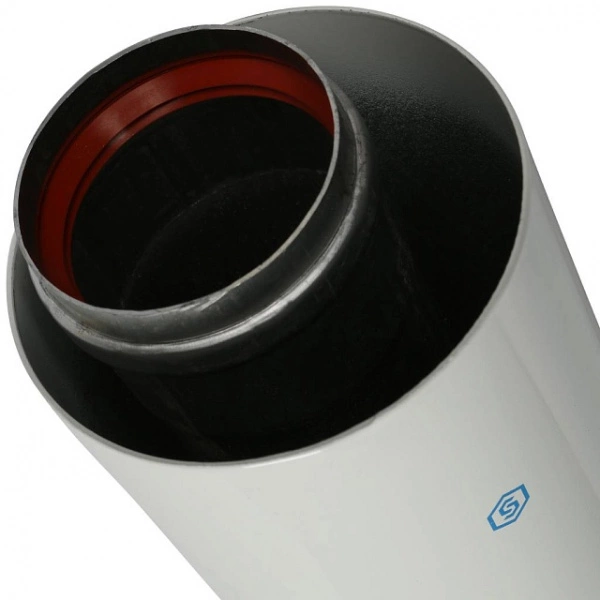 Элемент дымохода STOUT O60/100 труба коаксиальная 2000 мм п/м, уплотнения и хомут в комплекте SCA-6010-002000 Элемент дымохода STOUT O60/100 труба коаксиальная 2000 мм п/м, уплотнения и хомут в комплекте SCA-6010-002000