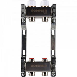 Коллектор из нержавеющей стали без расходомеров ROMMER 2 контура RMS-3200-000002