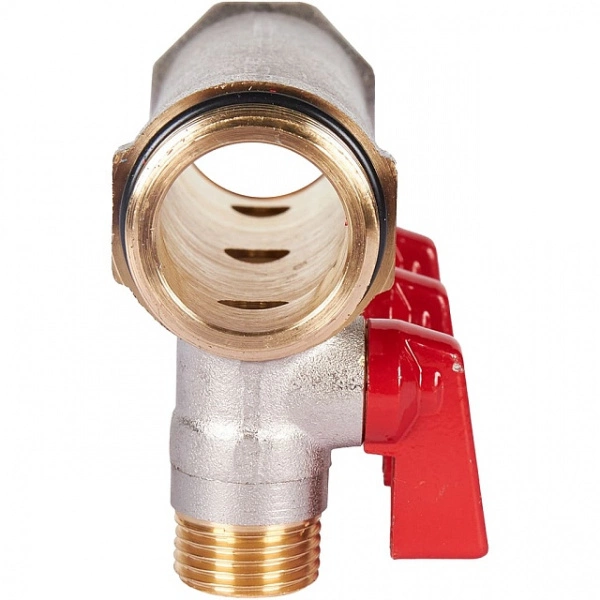 Коллектор с шаровыми кранами STOUT 1, 3 отвода 1/2 (красные ручки) SMB 6210 011203