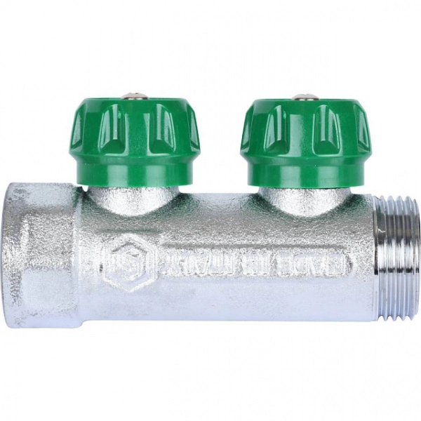 Коллектор регулирующий STOUT 1, 2 отвода 1/2 плоское уплотнение SMB-6849-011202