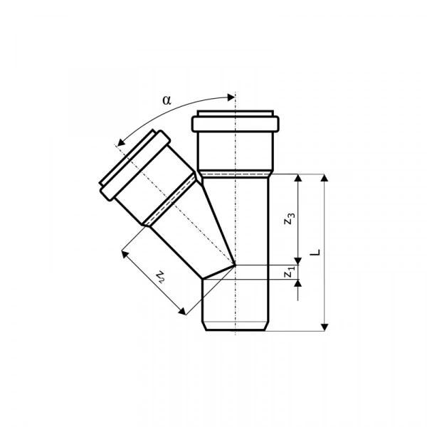 Канализационный тройник 67° Ostendorf Канализационный тройник 67° Ostendorf