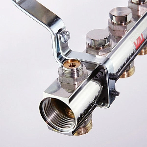 Коллекторная группа латунь в сборе  Valtec, 1" х евроконус 3/4"