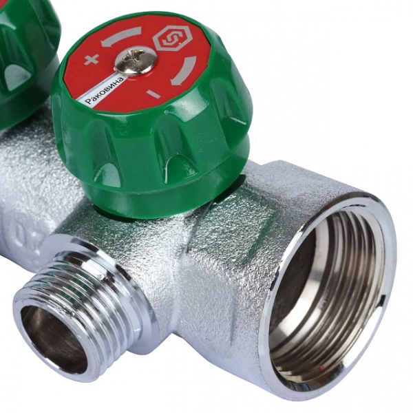 Коллектор регулирующий STOUT 1, 4 отвода 1/2 плоское уплотнение SMB-6849-011204