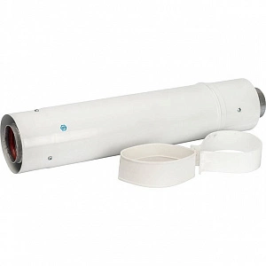 Труба коаксиальная телескопическая STOUT DN60/100 470-750 мм п/м, уплотнения и хомут в комплекте SCA-6010-004775