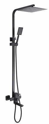 Душ. система многофункциональная с тропическим душем черный Hansen HN33028-C