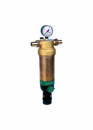 Фильтр механической очистки Honeywell Braukmann F 76S 1" AAM муфтовый (НР/НР), латунь, с манометром