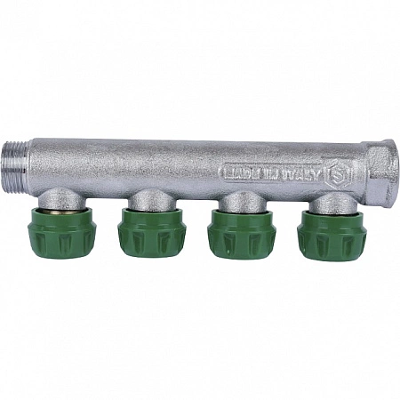 Коллектор регулирующий STOUT 3/4, 4 отвода 1/2 плоское уплотнение SMB-6849-341204