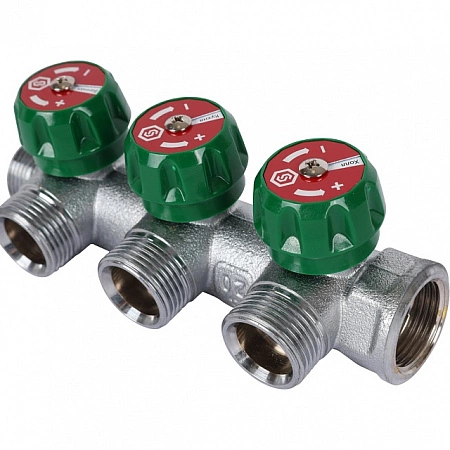 Коллектор регулирующий STOUT 3/4, 3 отвода 3/4 ЕК SMB-6850-343403