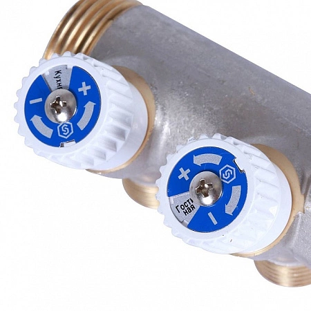 Коллектор распределительный STOUT 1 , 2 отвода 1/2 плоское уплотнение SMB 6852 011202