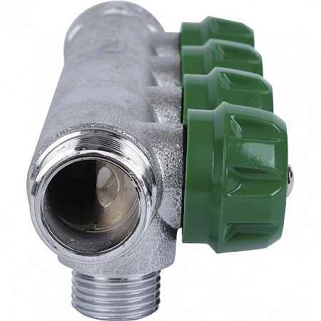 Коллектор регулирующий STOUT 3/4, 4 отвода 1/2 плоское уплотнение SMB-6849-341204
