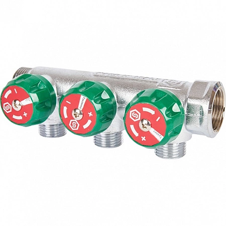 Коллектор регулирующий STOUT 3/4 , 3 отвода 1/2 SMB-6850-341203