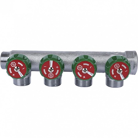 Коллектор регулирующий STOUT 3/4, 4 отвода 3/4 ЕК SMB-6850-343404